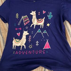 SO Blue Adventure Tee with Llama Print